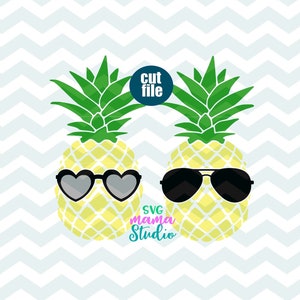 Pineapple svg, Summer svg, dxf, png, Beach Life svg for cricut and silhouette, Shades svg, Sunglasses svg, clipart, vector
