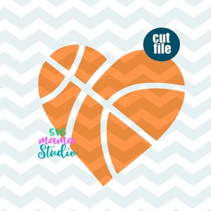 Basketball svg, Heart Basketball clipart, Heart svg, dxf, png, Basketball svg files for cricut and silhouette, Basketball heart svg