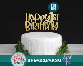 Download One Year Cake Topper Svg 1 10 Numbers Svg Birthday Cake Topper Topper Dxf Printing Graphic Essentials Business Industrial