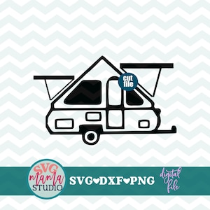 A-Frame Camper svg - A Frame Pop Up Camper svg, Camper svg, dxf, png file, Camping svg files