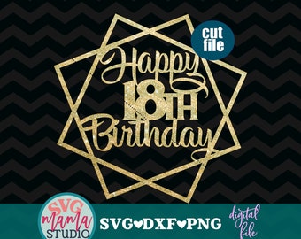 Download Happy 18th Svg Etsy