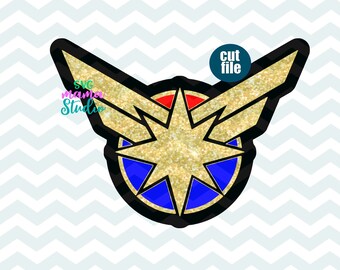 Captain Marvel bundle logo svg Captain Marvel cutouts | Etsy