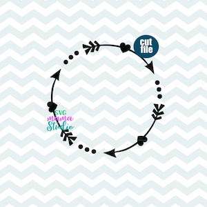 Monogram frame svg, dxf, png, Arrow frame svg for cricut and silhouette, Arrow svg files, Arrow svg, Arrow clipart, Arrow vector