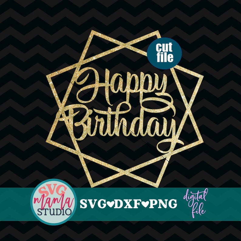 Download Cake topper svg BUNDLE Happy Birthday svg Birthday BUNDLE ...