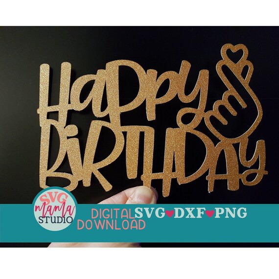 Download Korean Happy Birthday Svg Cake Topper Svg Birthday Svg Dxf Etsy