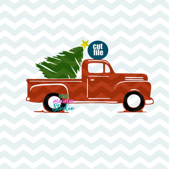 Download Red Truck Svg Christmas Svg Dxf Png File Vintage Truck Svg Etsy