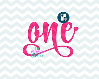 One svg, first birthday svg, dxf, png, instant download, 1st birthday svg, birthday svg for cricut and silhouette, Birthday girl svg