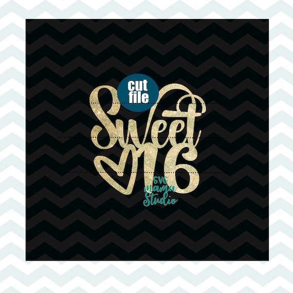 Free Free 226 Sweet Sixteen Cake Topper Svg SVG PNG EPS DXF File