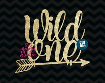 Wild One svg, Cake topper svg, 1st Birthday svg, dxf, png, first birthday svg, birthday svg for cricut and silhouette