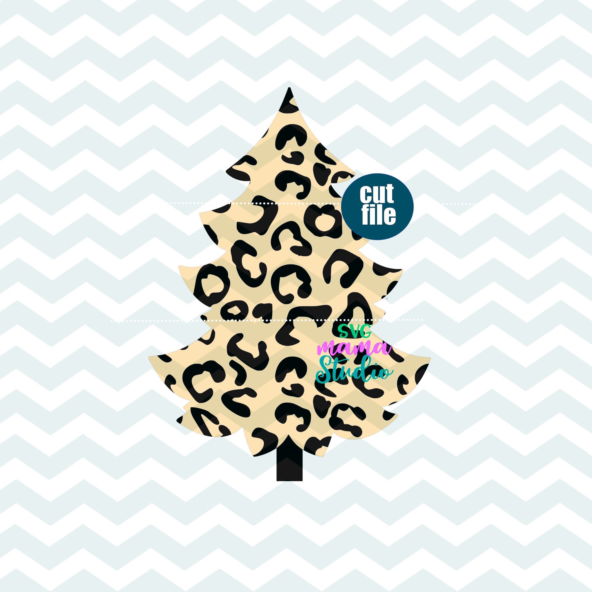 Download Christmas Tree Svg Leopard Print Christmas Tree Svg Etsy