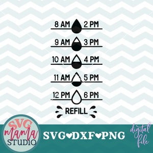 Eau tracker svg, SVG bouteille d'eau, piste d'eau svg, dxf, fichier png, téléchargement immédiat, clipart, fichier vectoriel, fichier coupé