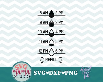 Water Tracker svg, Bottiglia d'acqua SVG, Traccia d'acqua svg, dxf, file png, download immediato, clipart, file vettoriale, file di taglio