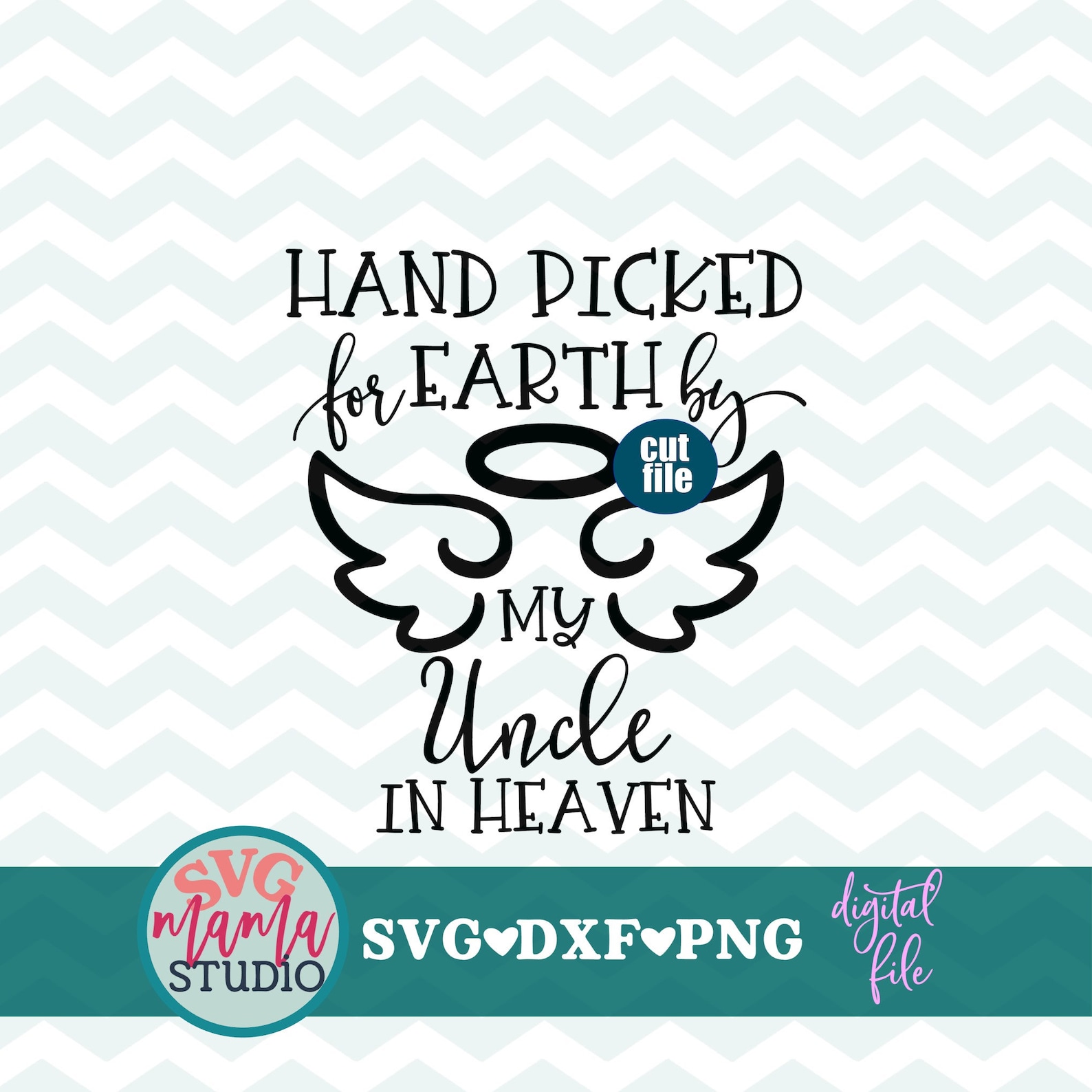 Hand picked for earth by my Uncle in Heaven svg Newborn svg | Etsy
