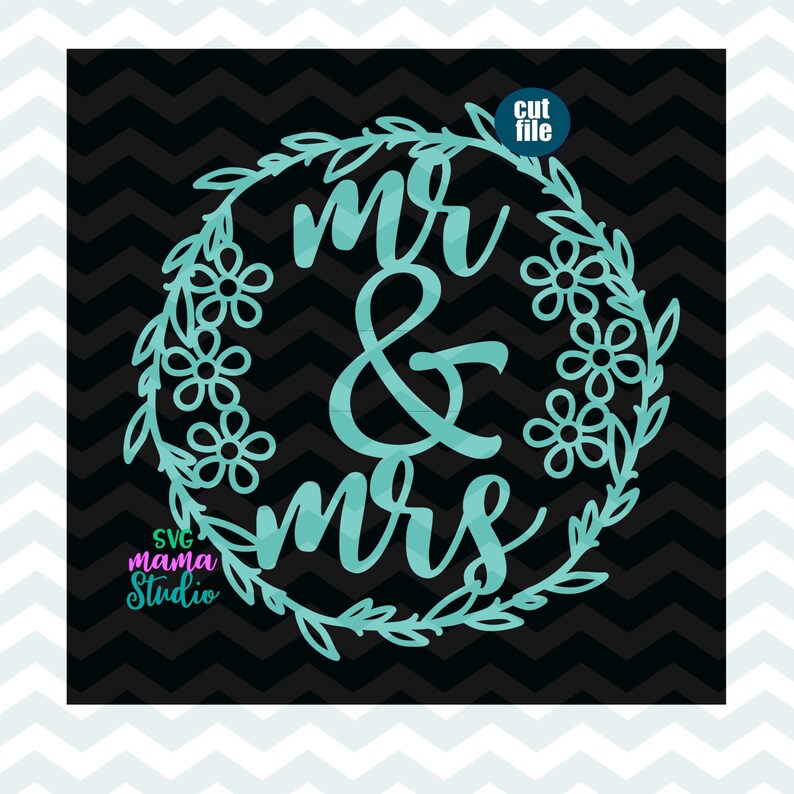 Cake topper svg Mr Mrs svg Wedding svg dxf png instant | Etsy