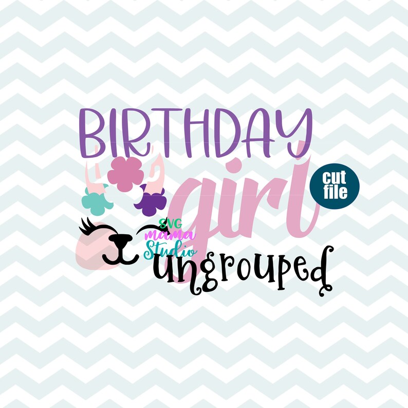 Download Birthday Girl svg Birthday svg dxf png file Llama svg for | Etsy