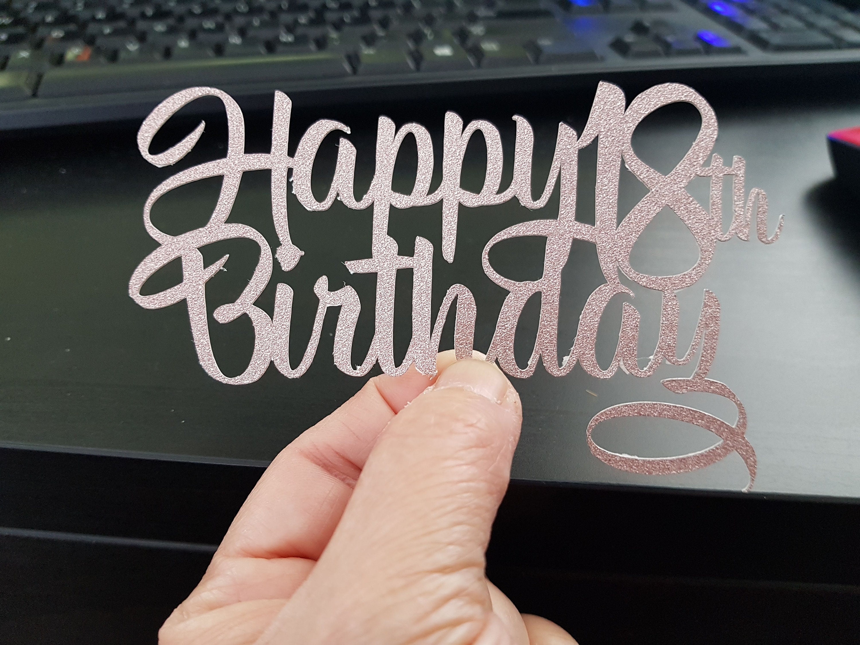 Happy 18th Birthday Svg, Cake Topper Svg, Birthday Svg, Dxf, Png, 18th ...