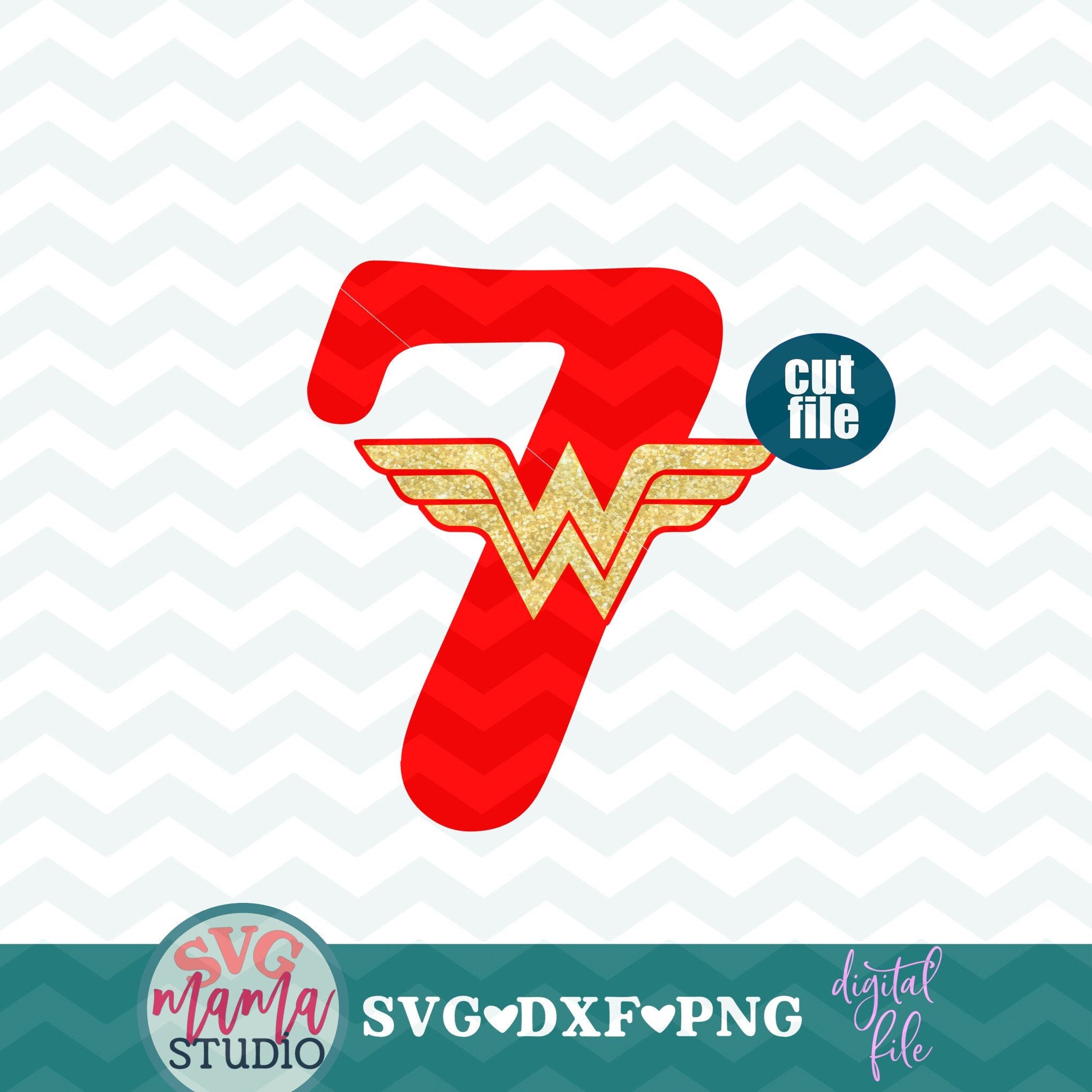 Download 7th Birthday Girl Svg Wonder Woman Svg Dxf Png Instant Etsy