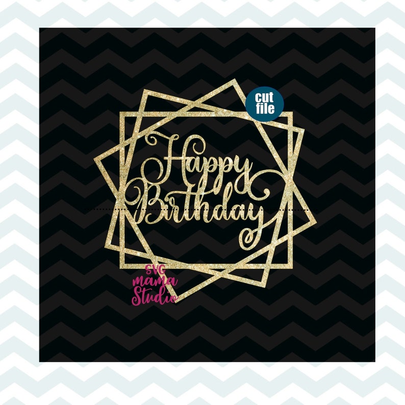 Download Cake topper svg Happy Birthday svg Birthday svg dxf png | Etsy