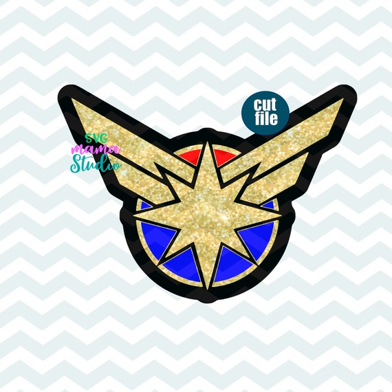 Captain Marvel Svg Dxf Png Instant Download Marvel Svg For Etsy