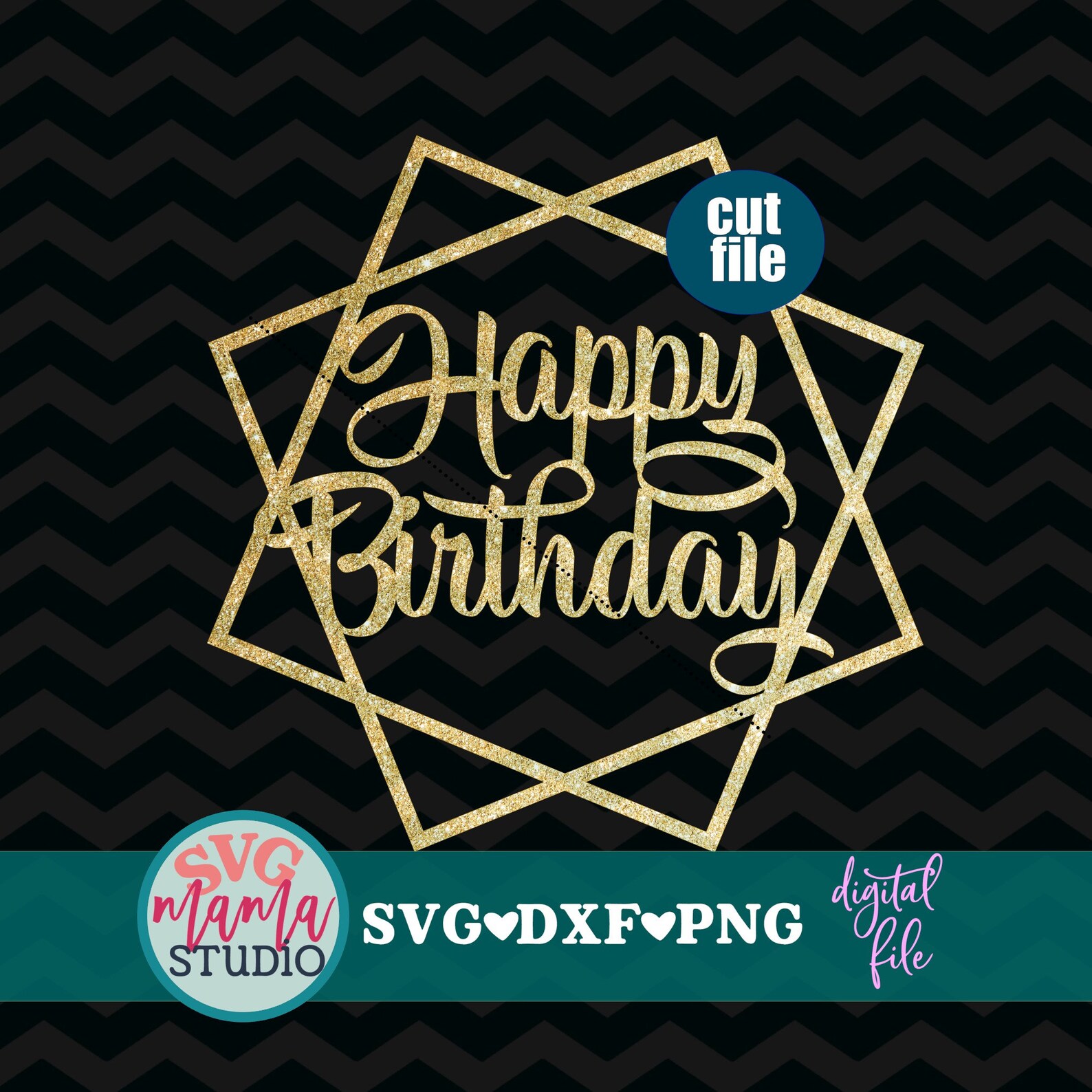 Cake Topper Svg Happy Birthday Svg Birthday Svg Dxf Png Etsy Australia