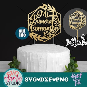 Meine erste heilige Kommunion svg - Mi Primera Comunion - Cake Topper - Meine erste heilige Kommunion svg, Kommunion svg, dxf, png, sofort Download