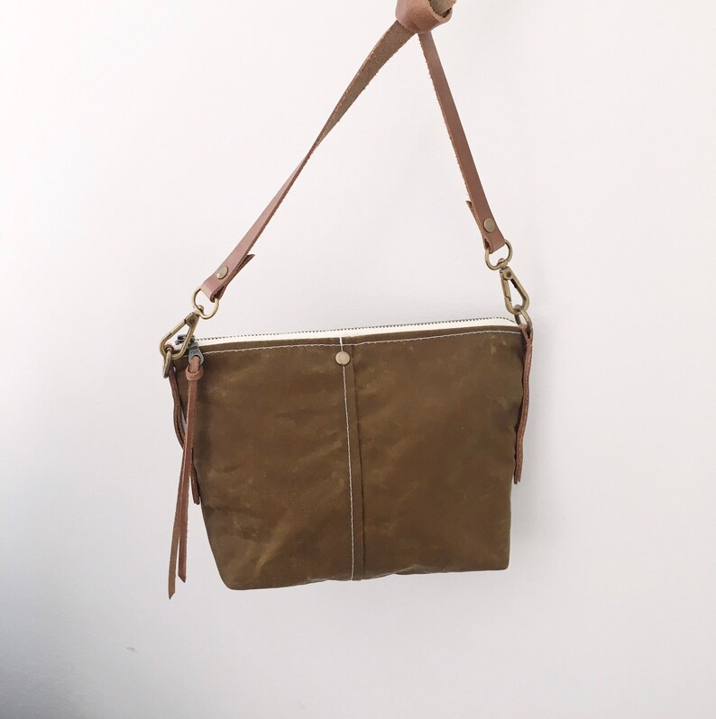 wallet keys phone bags waxed canvas bag The Minimalist