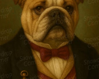 犬のウォールアート - ブルドッグのプリント