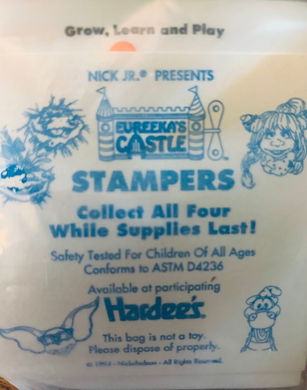 Hardee's 1994 Nick Jr. eureeka's Castle Etsy UK