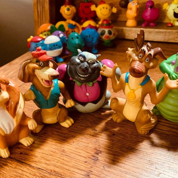 1989 All Dogs Go to Heaven Wendy's Vintage Children's Meal Toys!  Full Set and a Few Individual Toys.