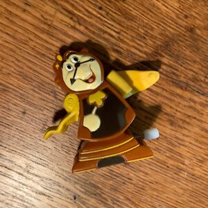 Vintage Burger King Kids&#39; Club &quot;Beauty and the Beast&quot; Cogsworth Windup Toy