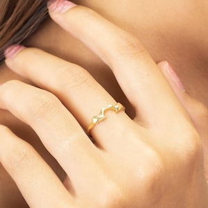 Minimalist Sea Otter Ring, 14K Solid Gold Otter Jewelry, You and Me Ring, He and Her Ring, Animal Lover Ring