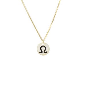 14k Solid Gold Leo Zodiac Sign Necklace - Astrology Jewelry