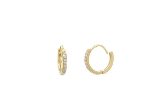 6mm diamond hoop earrings discount