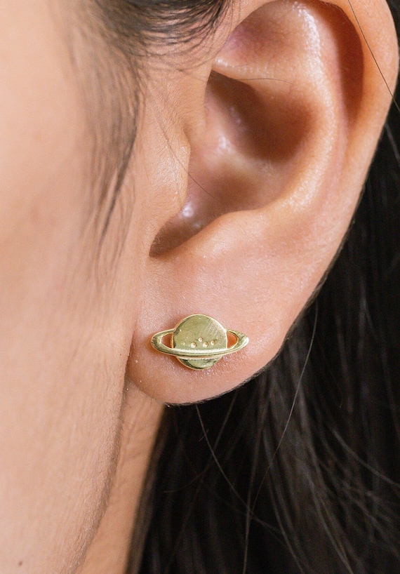 Saturn Tassel Stud Earrings