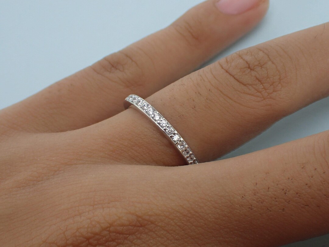 14k Gold Diamond Eternity Band: 0.185 CTW Stackable Wedding Ring - Etsy