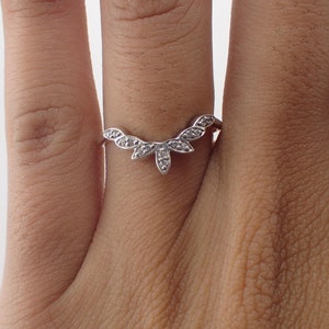 Custom Design Nesting Band, Custom Fitting Band Engagement Ring Enhancer, Custom Curved Band