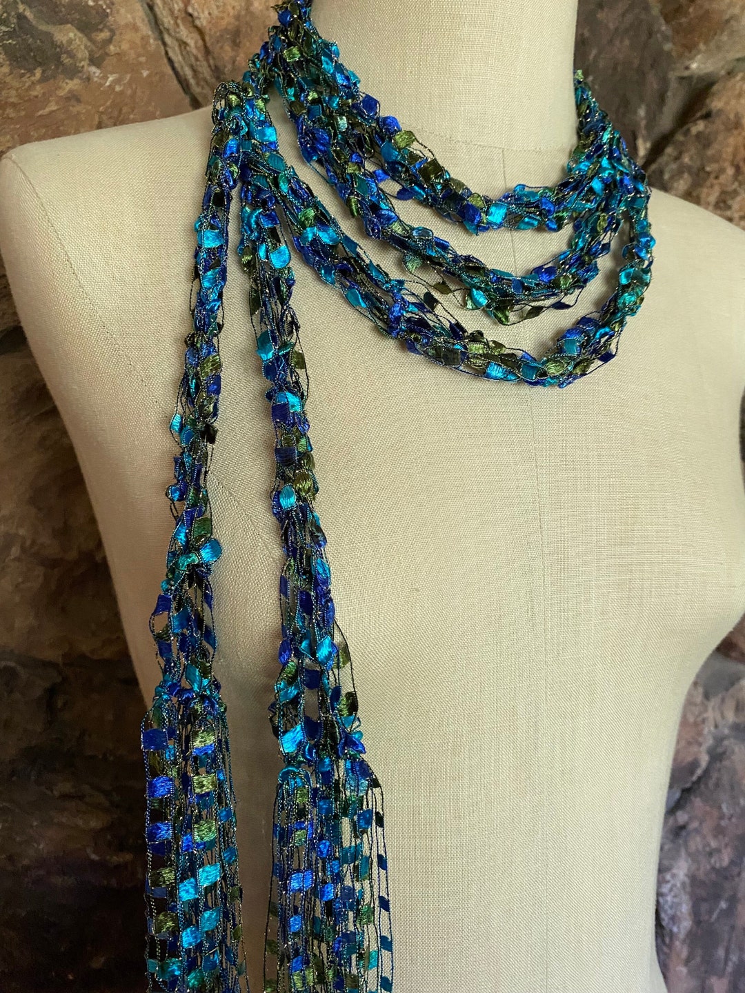 Malibu Blue and Brown Scarf main image 1