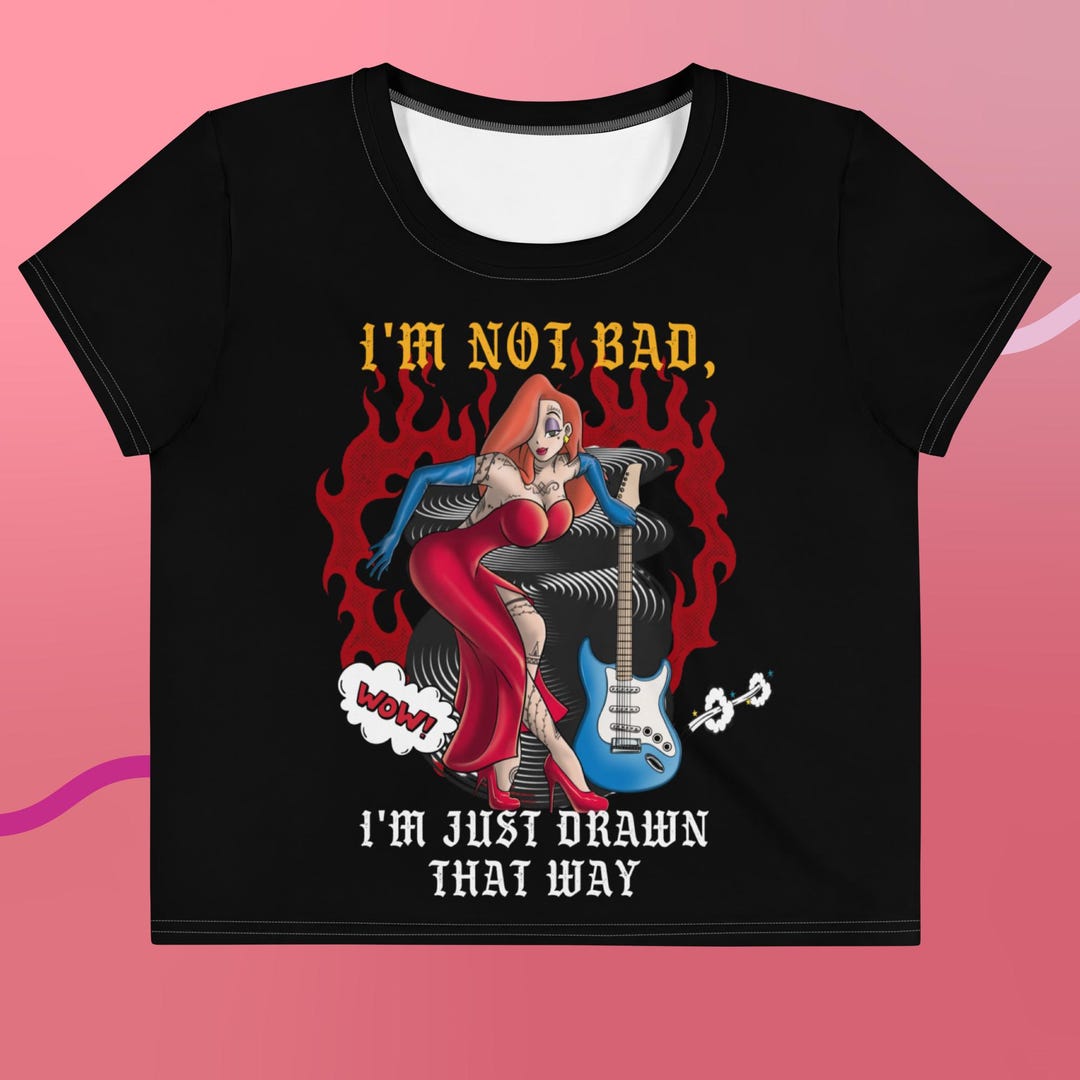 WZMPA Jessica Rabbit Kosmetiktasche – 'I'm Not Bad' Design, 23x17 Cm, Canvas, Wasserdicht