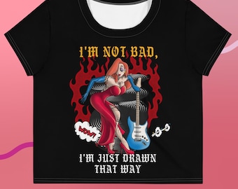 Camiseta corta de Jessica Rabbit "No soy mala, solo me dibujaron así"