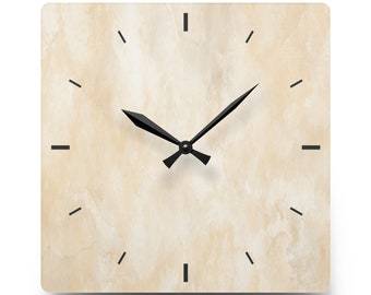White Marble Acrylic Wall Clock