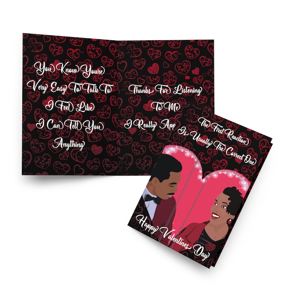 Coming To America - Prince Akeem & Lisa Mcdowell Attraction - Valentine's Day Card