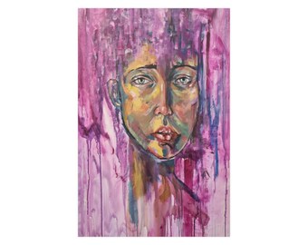 Ethereal Beauty | Elegant Woman Portrait | Matte Vertical Poster | Modern Wall Art | Home Decor | Digital Print