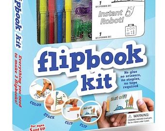 Fliptomania Flipbook Animation Kit Rocket & Robot 