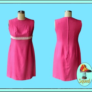 Vintage 1960s Dress Pink Shift Dress