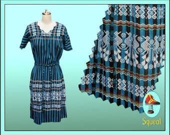 Vintage 1970s Dress Cotton Dress from Guatemala