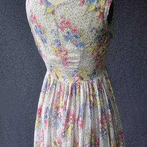 Vintage 1950s Dress Floral Tea Dress image 7