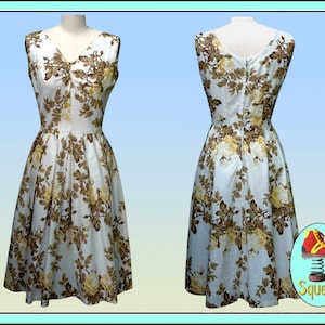 Vintage 1950s Dress Floral Dress