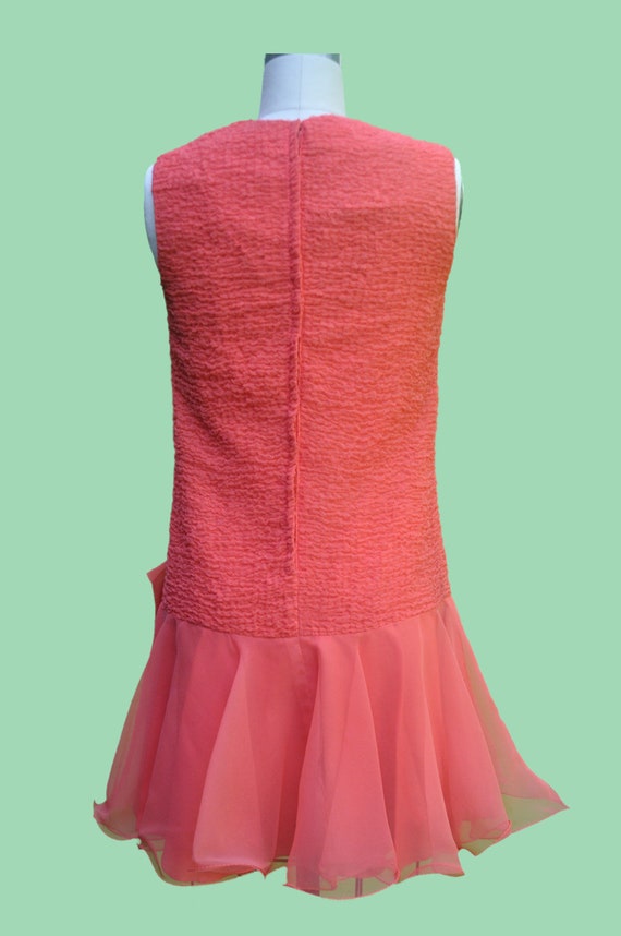 Vintage  Dress 1960s does 20s Drop Waist Dress wi… - image 5