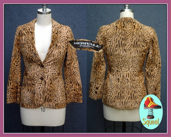 Vintage 1970s Merivale Vintage Faux Fur Animal / L