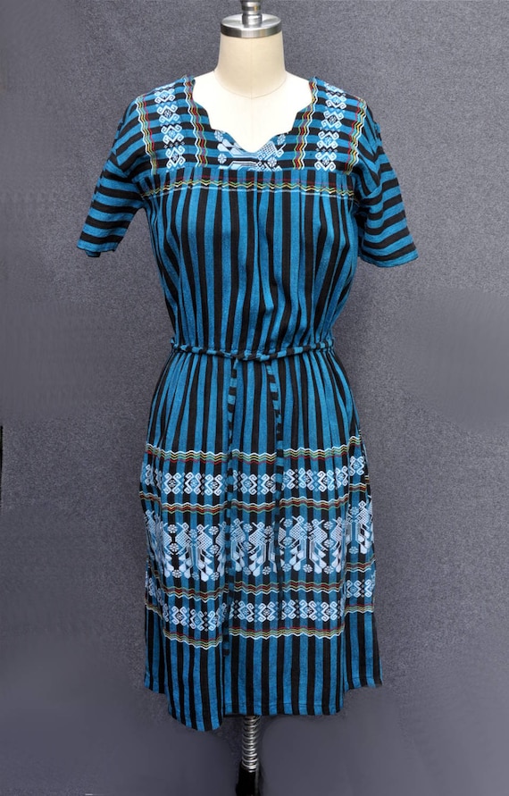 Vintage 1970s Dress Cotton Dress from Guatemala - image 4